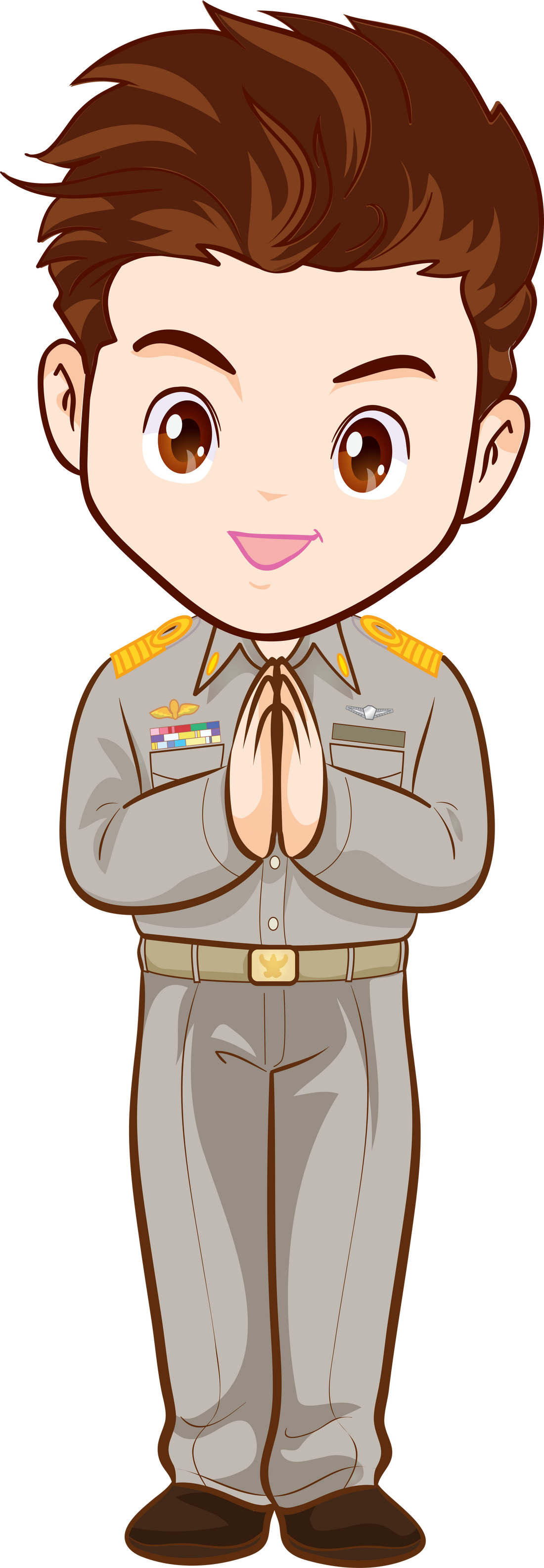 Thai Government Officer character in welcome and sawasdee