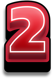 Number 2 neon text effect
