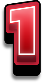 Number 1 neon text effect